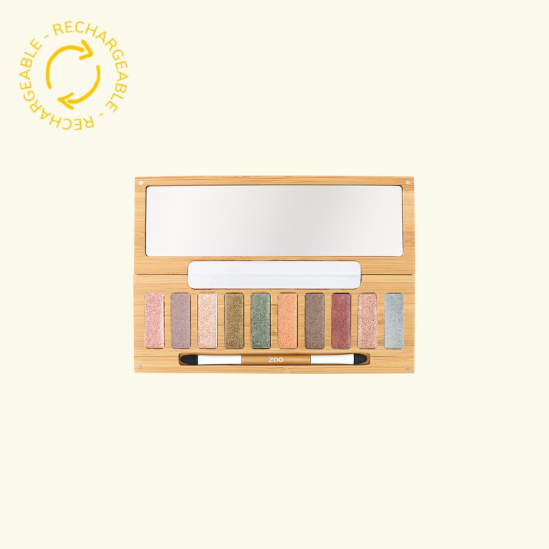 Palette de maquillage pailleté bio ultra shiny Zao